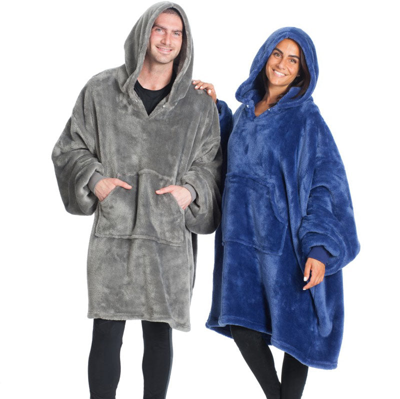 Sweat pull a capuche Kanguru en molleton polaire bleu