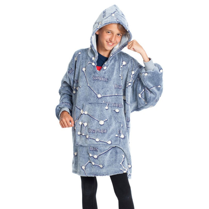 Pull Sweat oversize a capuche pour enfant Glow constallation Kanguru