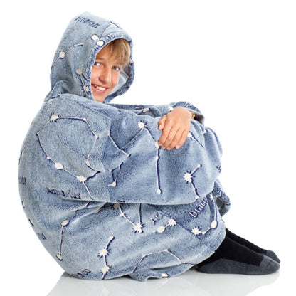 Pull Sweat oversize a capuche pour enfant Glow constallation Kanguru