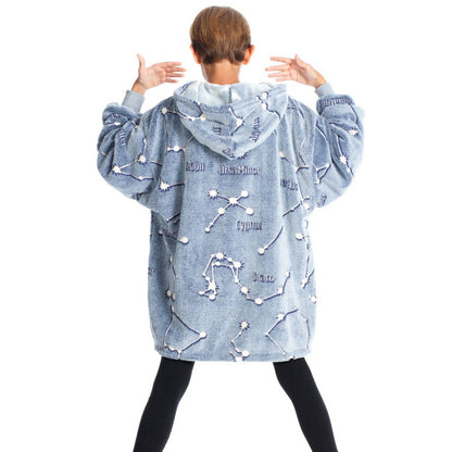 Pull Sweat oversize a capuche pour enfant Glow constallation Kanguru