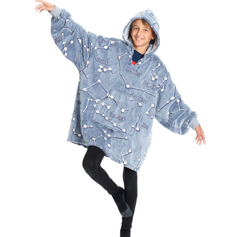 Pull Sweat oversize a capuche pour enfant Glow constallation Kanguru