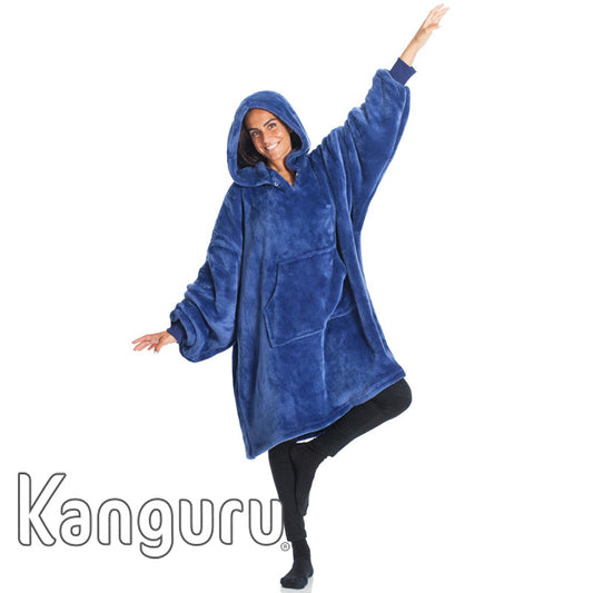 Sweat pull a capuche Kanguru en molleton polaire bleu