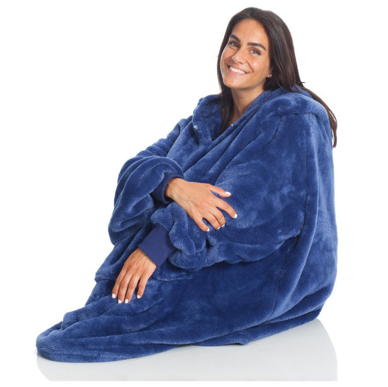 Sweat pull a capuche Kanguru en molleton polaire bleu