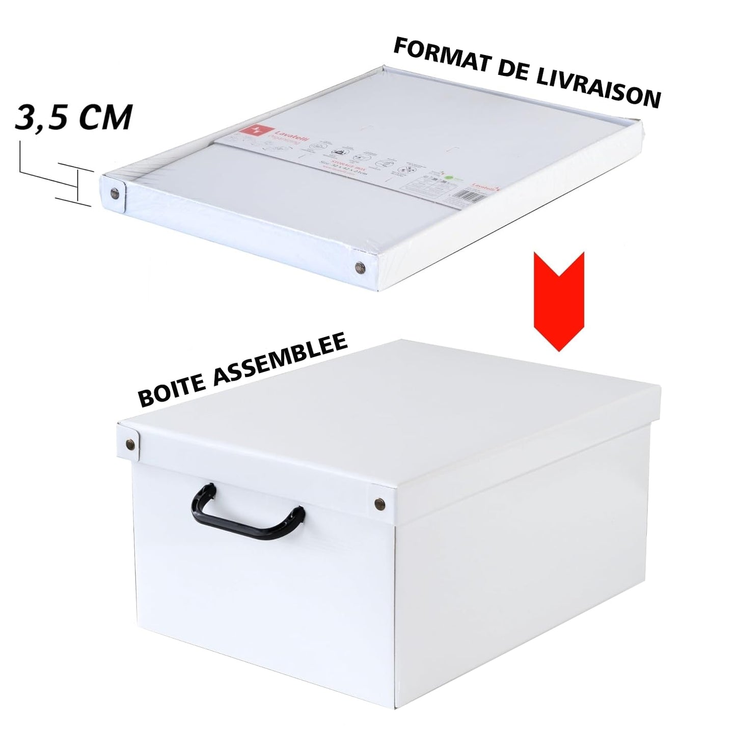 format de livraison des boites de rangement