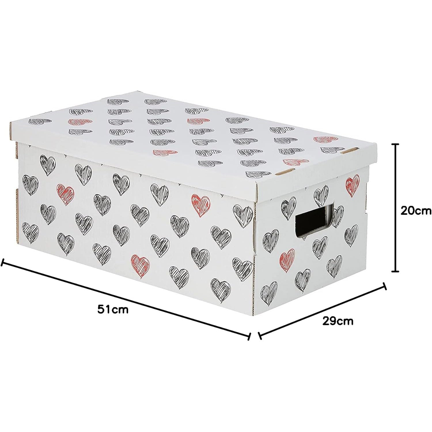 Ensemble de 3 boîtes de rangement en carton recyclable fabriquées en Italie.