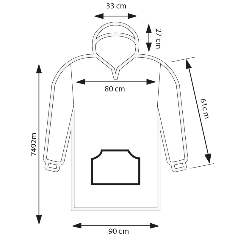 Sweat pull a capuche Kanguru en molleton polaire gris