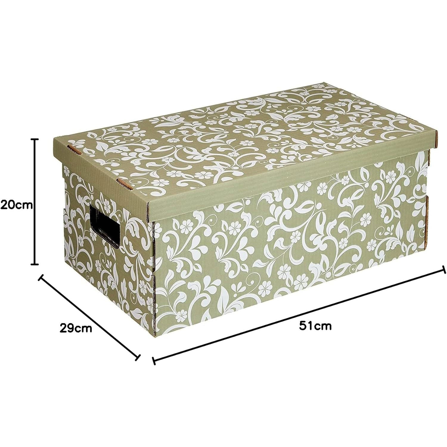 Ensemble de 3 boîtes de rangement en carton recyclable fabriquées en Italie.