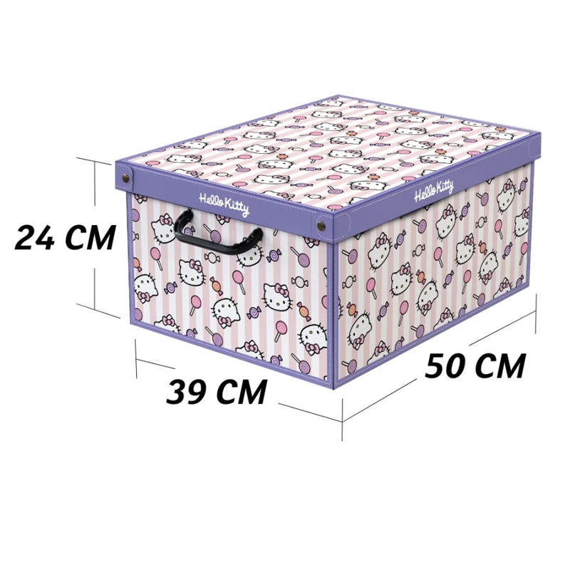 Boite de rangement en carton recyclé hello Kitty