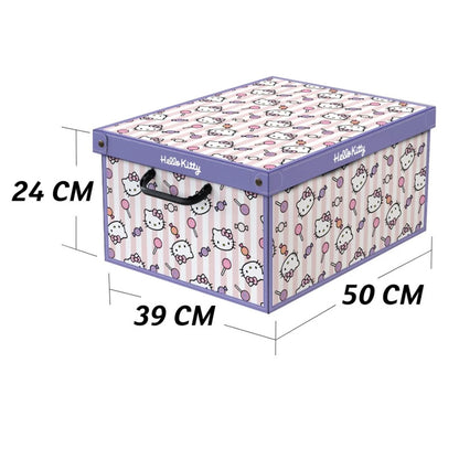 Boite de rangement en carton recyclé hello Kitty