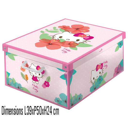Cette boîte de rangement en carton de la collection Trendy Hello Kitty allie praticité et design. Fabriquée en Italie avec du carton recyclé et des encres sans solvants