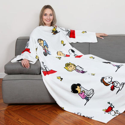 Plaid à manches Deluxe Peanuts en polyester